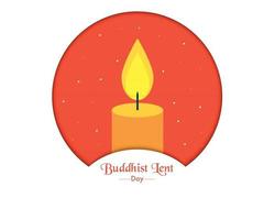 Buddhist Lent Day Candle Paper Vector
