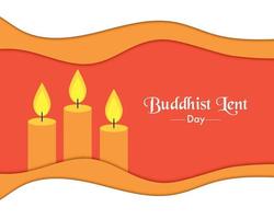 Buddhist Lent Day Papercut Illustration vector