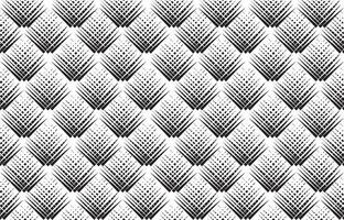 Abstract geometric pattern with stripe lines Artistic fan shape floral ornamenal tile background Black and white texture vector