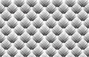 patrón geométrico abstracto con líneas de rayas artístico en forma de abanico floral ornamenal azulejo de fondo textura en blanco y negro vector