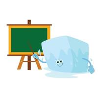 cute ice cube character vector template design illustration