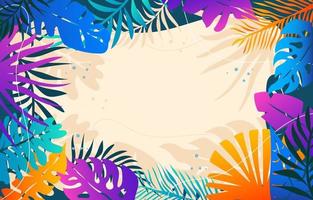 Colourful Tropical Floral Concept vector