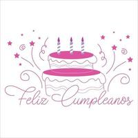 Feliz Compleanos Vector Template Design Illustration