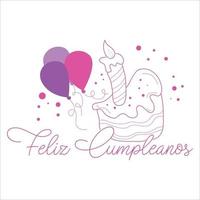 Feliz Compleanos Vector Template Design Illustration