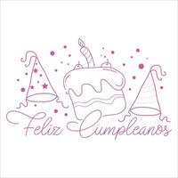 Feliz Compleanos Vector Template Design Illustration