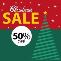 Christmas Sale 50 off Label Discount Vector Template Design Illustration