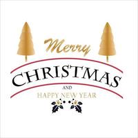 Merry Christmas and Happy New Years Celebration Vector Template Design Illustration