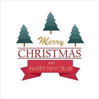 Merry Christmas and Happy New Years Celebration Vector Template Design Illustration