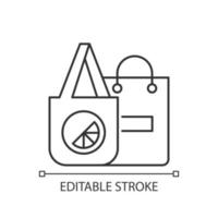 Branded bags linear icon vector