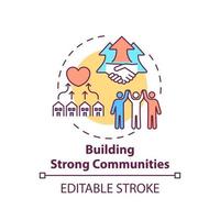 Building strong communities concept icon vector