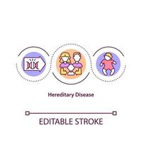Hereditary disease concept icon vector