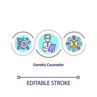 Genetic counselor concept icon vector