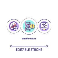 Bioinformatics concept icon vector