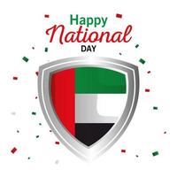 Uae national day shield vector design