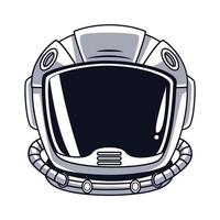astronaut helmet drawn vector