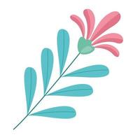 flower with leafs vector