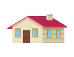 wooden facade house vector