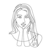 woman young drawn vector