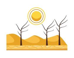 dry desert scene vector