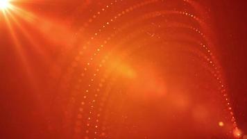 Abstract Orange Particles Spiral Background Video