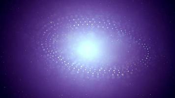 cerchio di particelle bianche rotante animazione video di sfondo