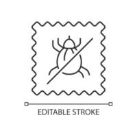 Dust mite proof textile quality linear icon vector