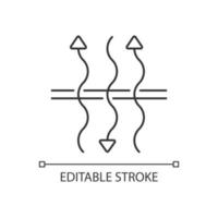 Breathable fabric linear icon vector