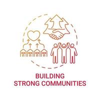 Building strong communities concept icon vector