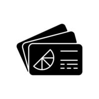 Branded business card black glyph icon vector