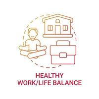 Healthy work life balance concept icon vector