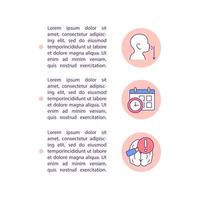 Spoken language delay concept line icons with text vector