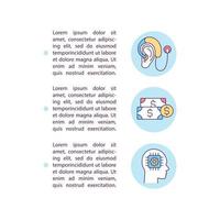 Hearing devices cost concept line icons with text vector