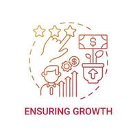 Ensuring growth concept icon vector