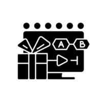 TV shows streaming black glyph icon vector