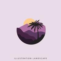 landscape illustration design vector