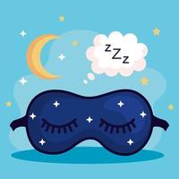 insomnia mask bubble and moon vector design