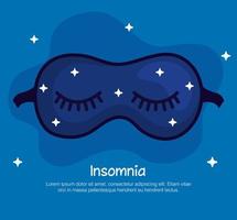 insomnia mask with stars vector design