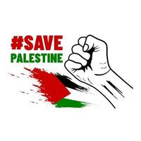 Save Palestine defense vector