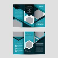 Medical Healthcare Trifold Brochure Template vector