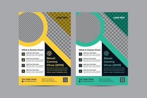 Corona Virus Medical Flyer Template vector