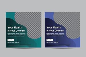 Medical Healthcare social banner Design vector