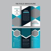 Health Trifold Brochure Template vector