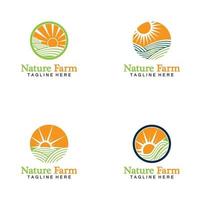 Nature Farm and farming vector logo