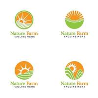 Nature Farm and farming vector logo