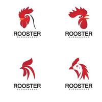 Rooster head logo vector