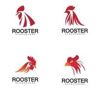 Rooster head logo vector