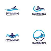 Swimming logo vector illustration design