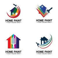 Home Painting Vector Logo Design