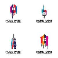 Home Painting Vector Logo Design