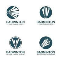 Diseño del ejemplo del icono del vector del logotipo del bádminton